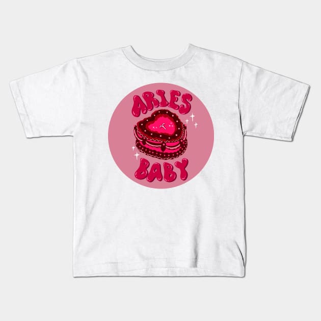 Aries baby cake Kids T-Shirt by hgrasel